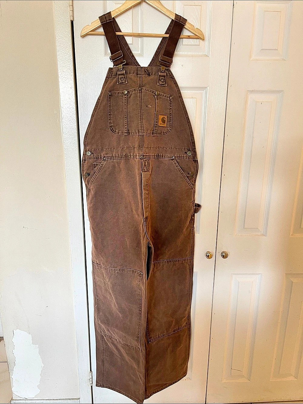 Carhartt 2003 R06 Bib Unlined Overalls Size 36x32 In CHT (Chestnut)
